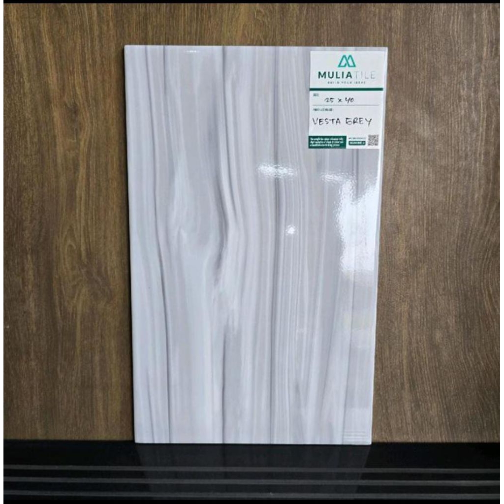 keramik dinding mulia tile glosy 25x40 Vesta grey