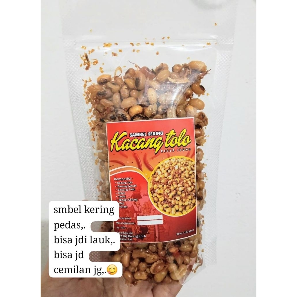 

sambel kering kacang tolo pedas, halal
