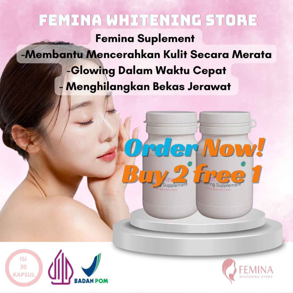Beli 2 Gratis 1 Femina Whitening Suplement 100% ORIGINAL