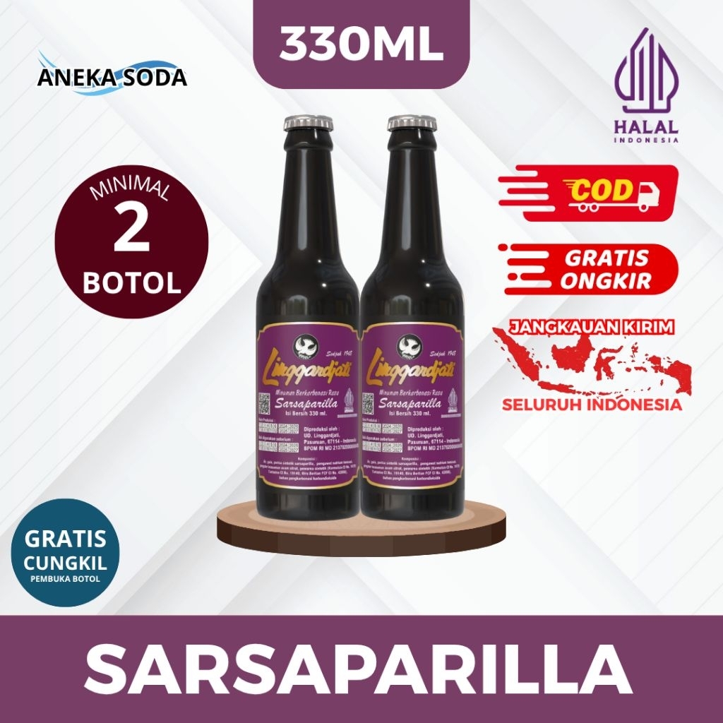 

Limun Linggardjati Sarsaparilla Jadul Halal 330 ml / Orson Linggar Jati