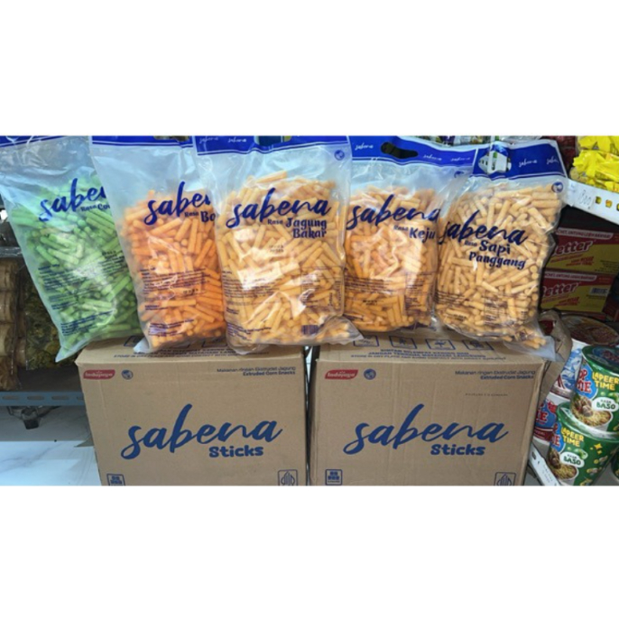 

Sabena Snack Jagung Kemasan Keluarga (1 dus isi 5 bungkus) - Rasa Balado, Keju, Jagung Bakar, Sapi Panggang, Cappuccino,