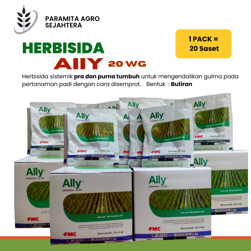 HERBISIDA ALLY 20 WG 1 KOTAK HERBISIDA SELEKTIF PRA TUMBUH