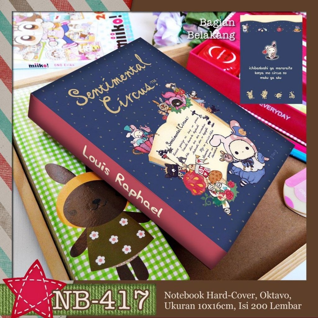 

Notebook Custom Sanrio Sentimental Circus Lucu Aesthetic