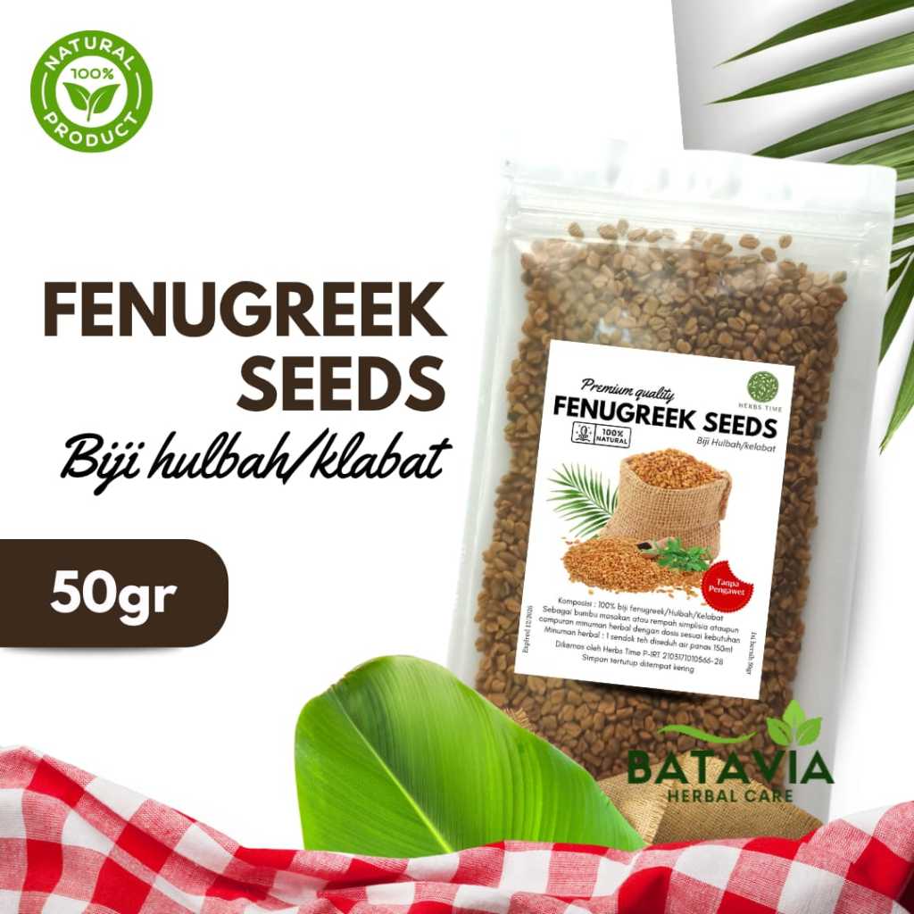 

Fenugreek Biji Klabet Hulbah Biji Klabat Premium Herbs Time - 50gr