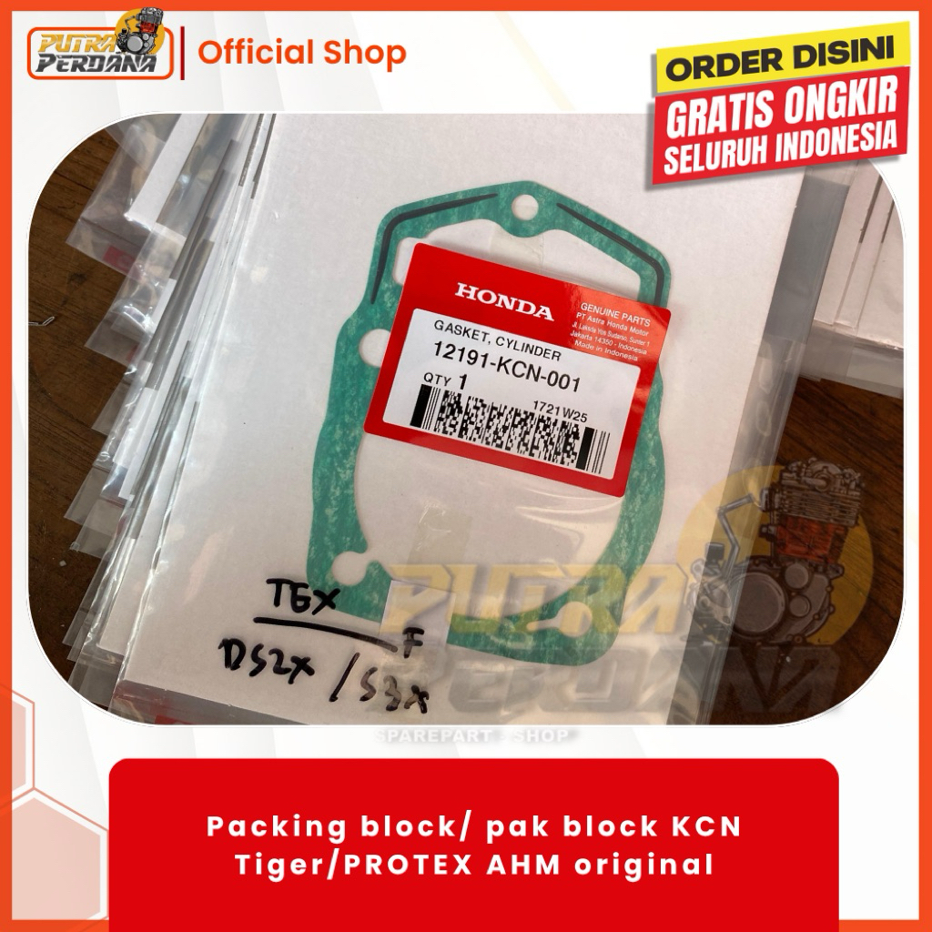 Packing Blok Tiger Original AHM - Gasket Blok Mesin Honda Protex Tiger | ORI AHM