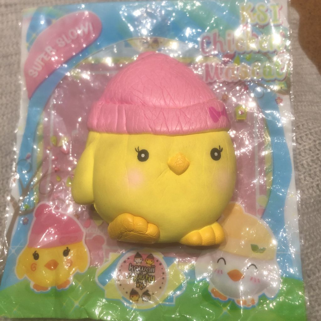 Squishy sale licensed ksi kawai squishy in chicken yellow mascot