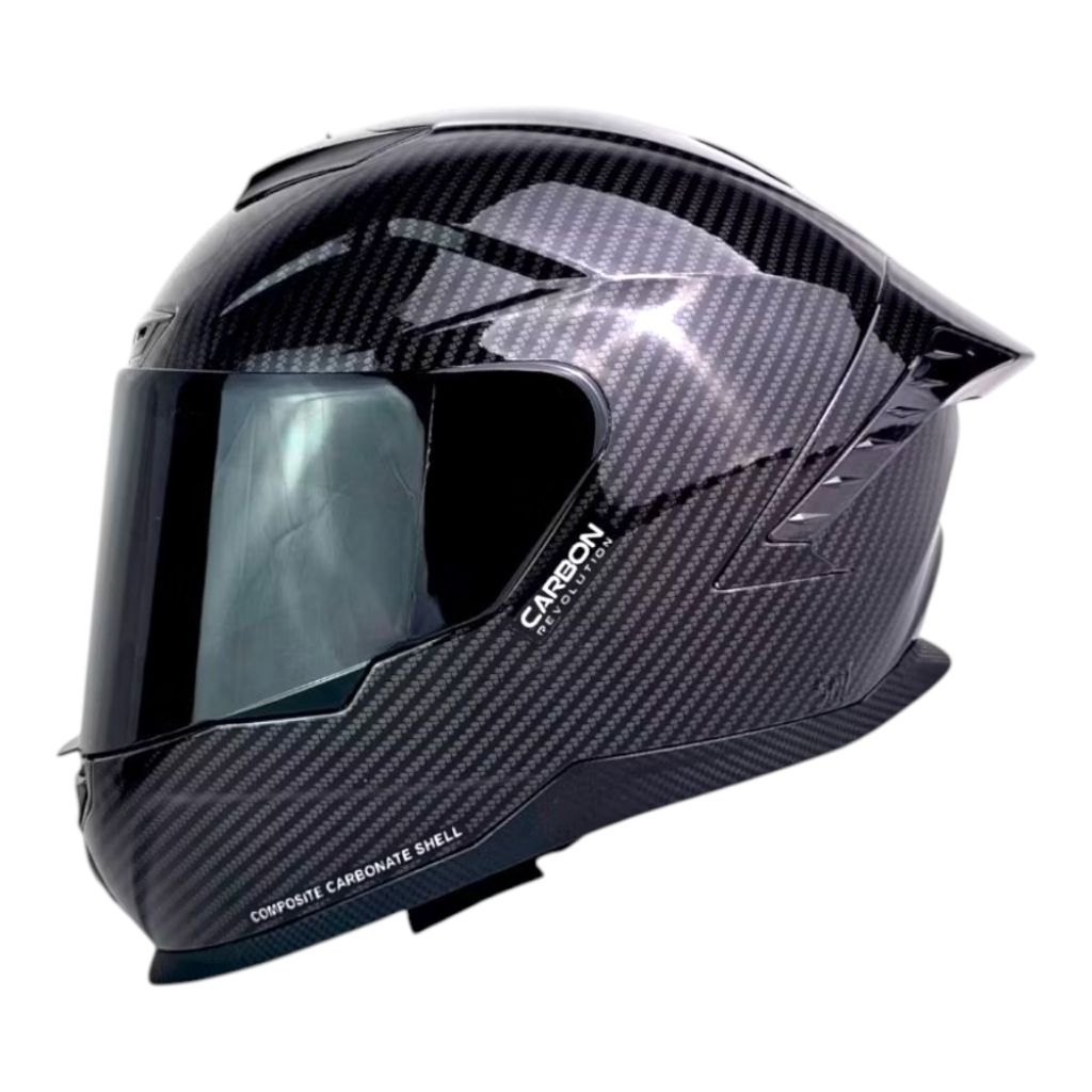 HELM FULL FACE CARBON BLACK ALL VARIAN||SNI PENGENDARA MOTOR