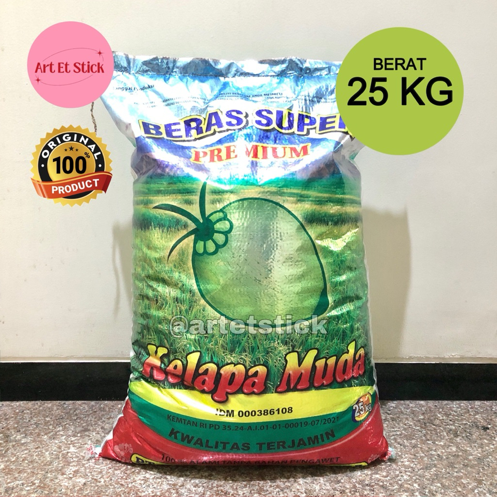 

Beras Kelapa Muda 25 Kg - Super Premium Pulen Wangi