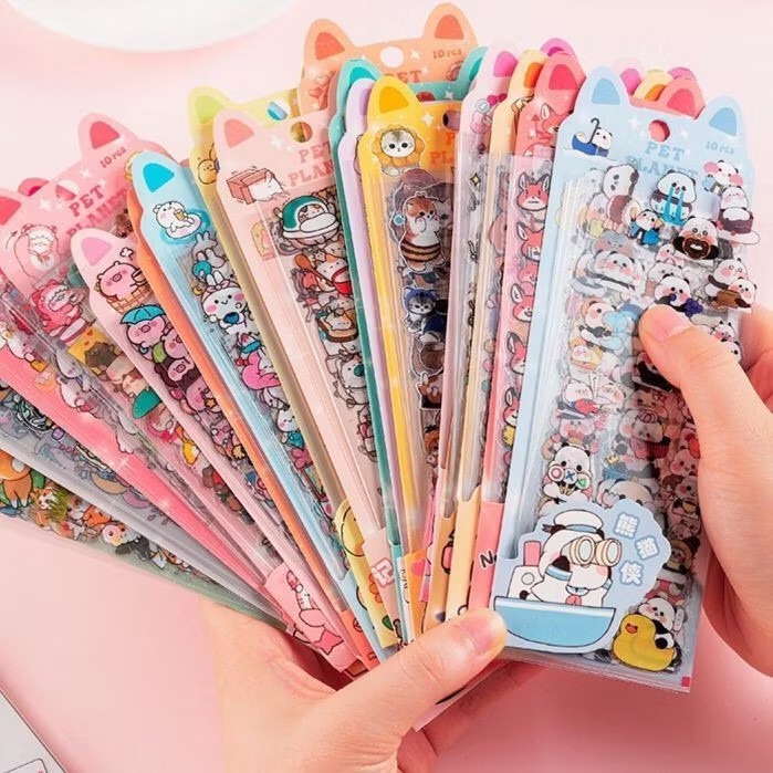 

[per pcs] Sticker stiker lucu murah diary jurnal cute deco hias random