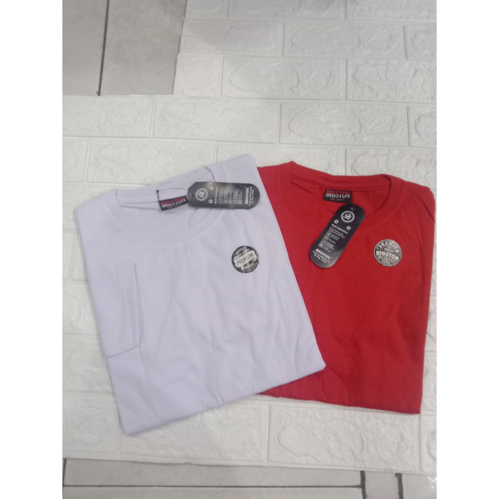 Oblong kaos putih dan merah panjang/ pendek