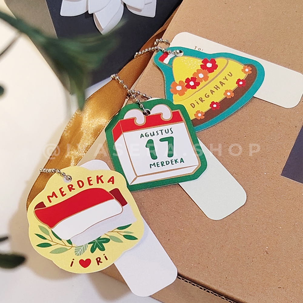

Merdeka Dirgahayu Indonesia Independence Day Hang Tag / Gift Tag / Gantungan Ucapan Lucu Hadiah Kado