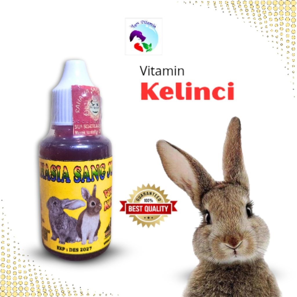Vitamin Kelinci Vitamin Penambah Nafsu Makan & Nutrisi Kelinci isi 30 mil
