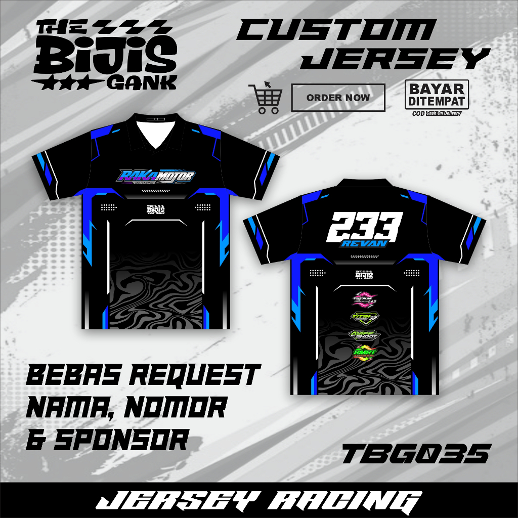JERSEY RACING Jersey Racing Custom Full Printing Jersey Balap Racing Bebas Custom Jersey Team Racing