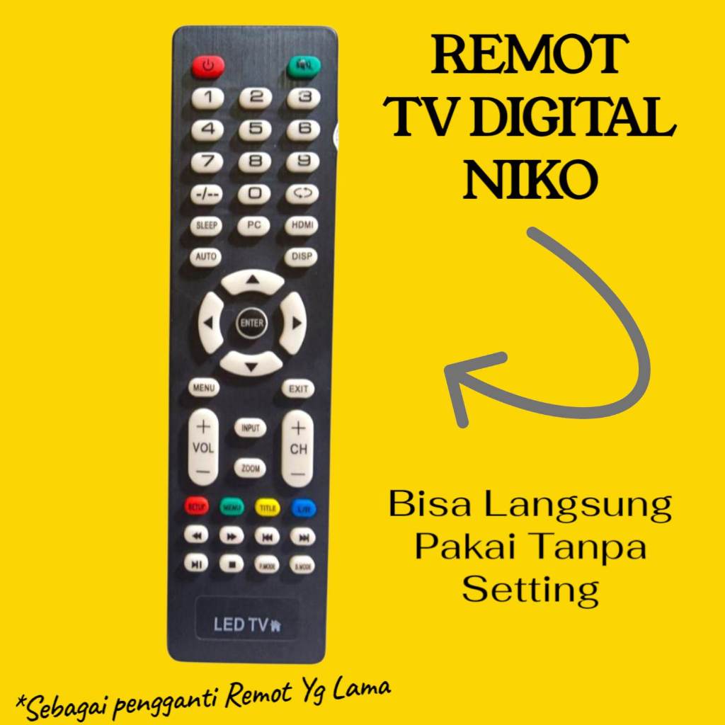 Remot Untuk Tv Lcd Led NIKO / Remote Digital Televisi