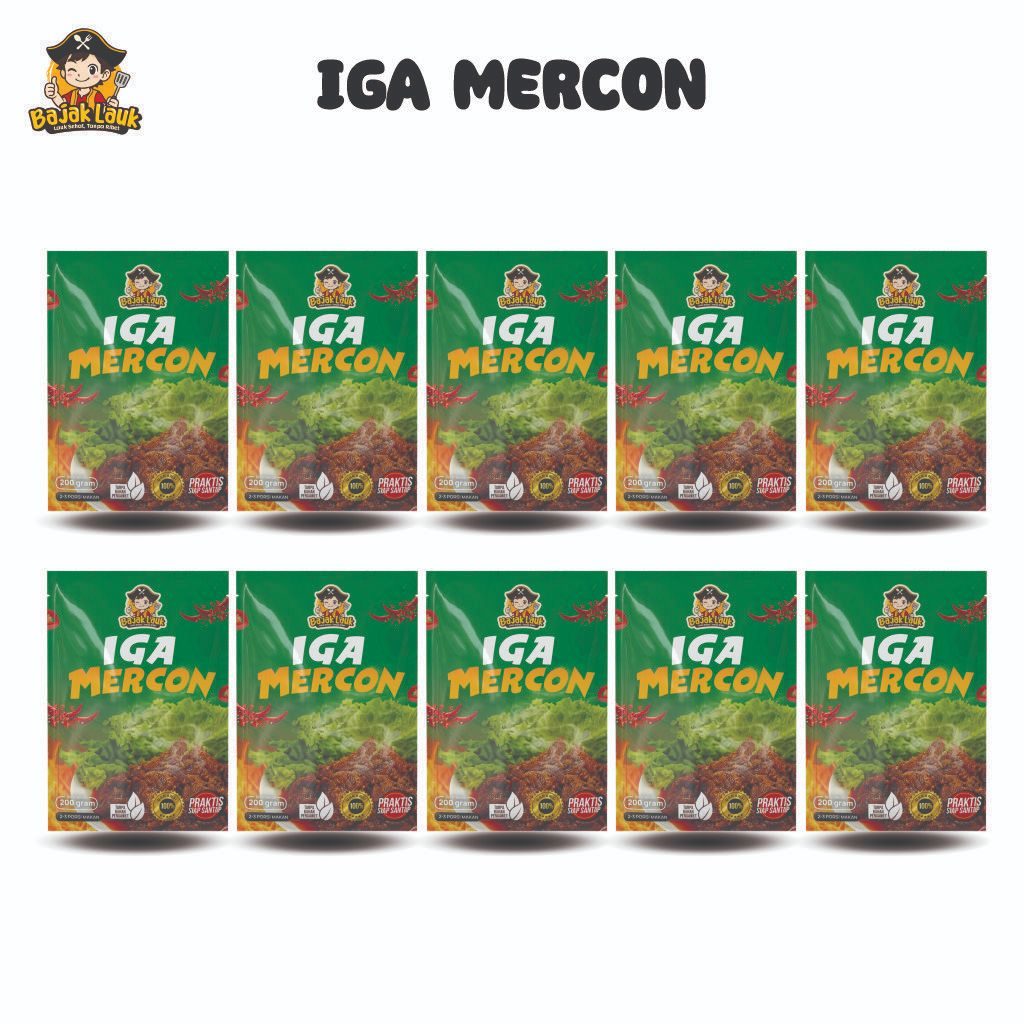

Bajak Lauk 10pcs Iga Mercon 200gr / Lauk Siap Saji / Makanan Instan / Oseng Mercon