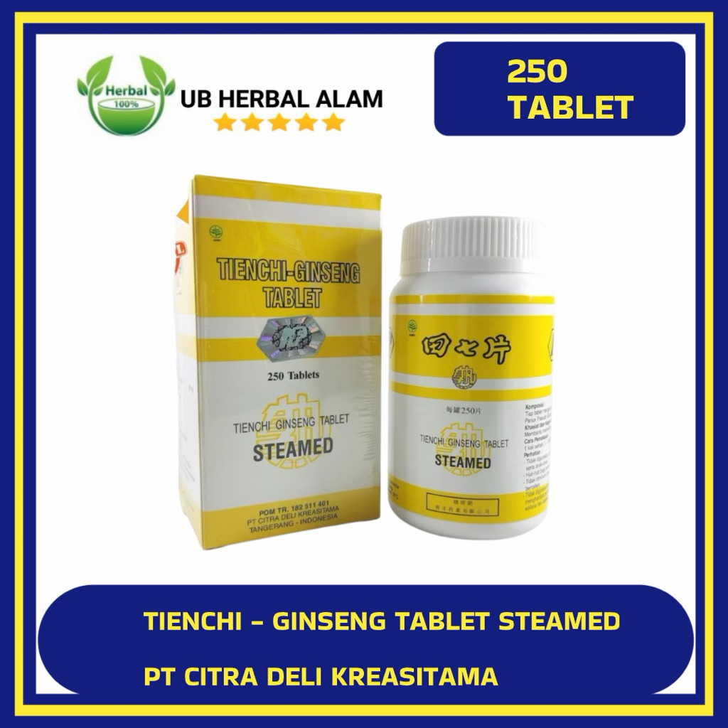 Tienchi Ginseng Tablet Steamed tienchi ginseng 250 tablet pertumbuhan peninggi badan anak tienchi gi
