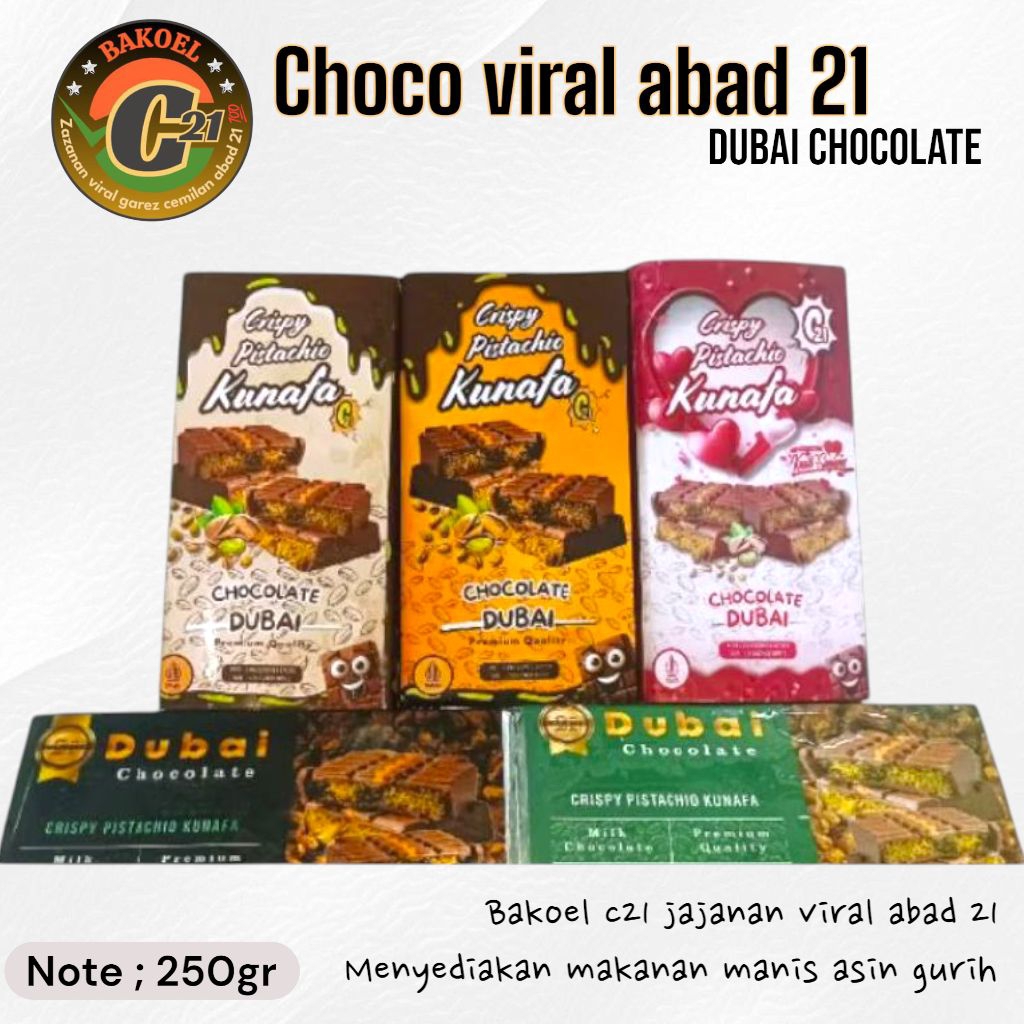 

c21 coklat viral abad 21 dubai chocolate 250gr
