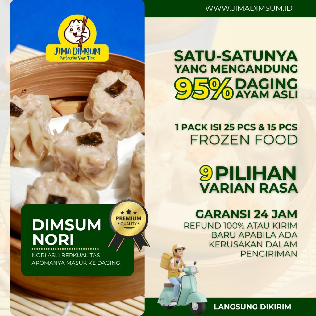 

Dimsum Jima Nori 25 Pcs Siomay Frozen Halal Enak Full Daging Ayam Asli Bukan Tepung