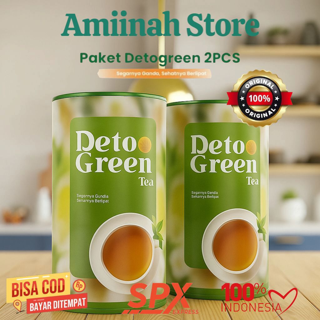 

DETOGREEN Paket Teh Detox Sistem Pencernaan 2 Pcs Free Bubble