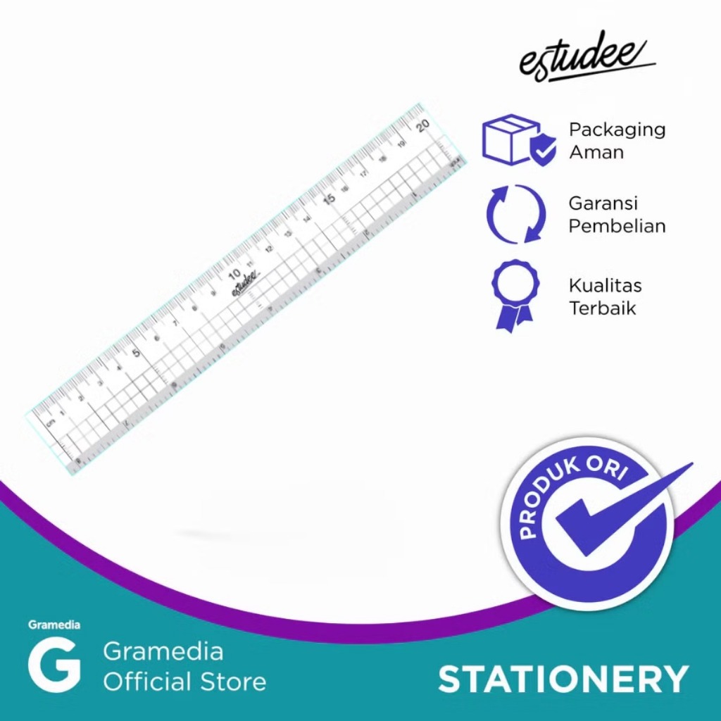 

Gramedia Karawaci - Penggaris Estudee Graphic Ruler 20Cm