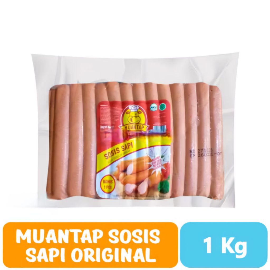 

Frozen Muantap Sosis Sapi Beef Daging Murah Meriah Halal 1kg