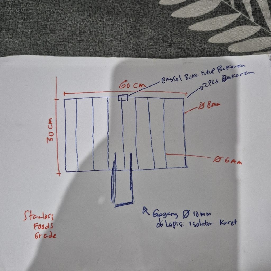 ALAT BAKARAN TEBAL CUSTOM FOODS GRADE STAINLESS | BAKAR IKAN AYAM ANTI KARAT