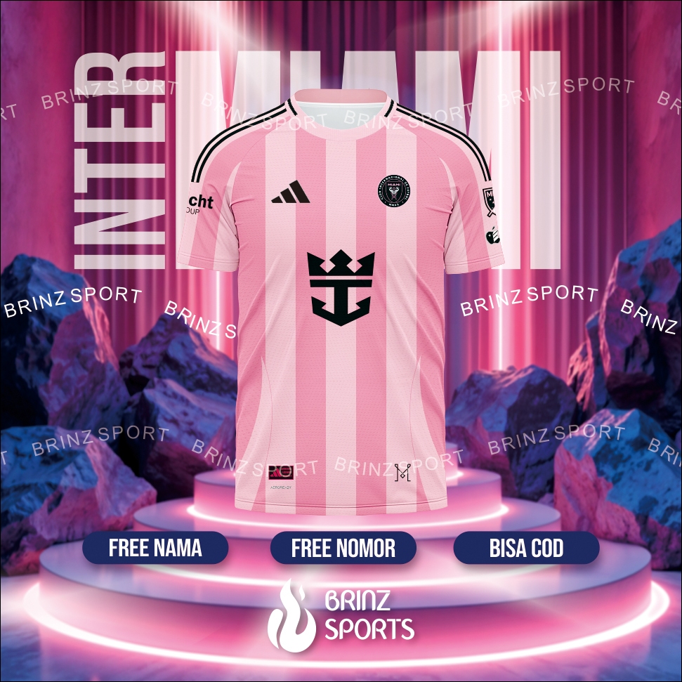 JERSEY KAOS INTER MIAMI 2025 FREE NAMA FULL PRINTING / JERSEY INTER MIAMI HOME 2025 / JERSEY INTER M
