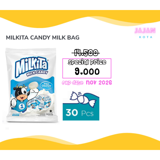 

Milkita Milk Candy BAG isi 30 pcs