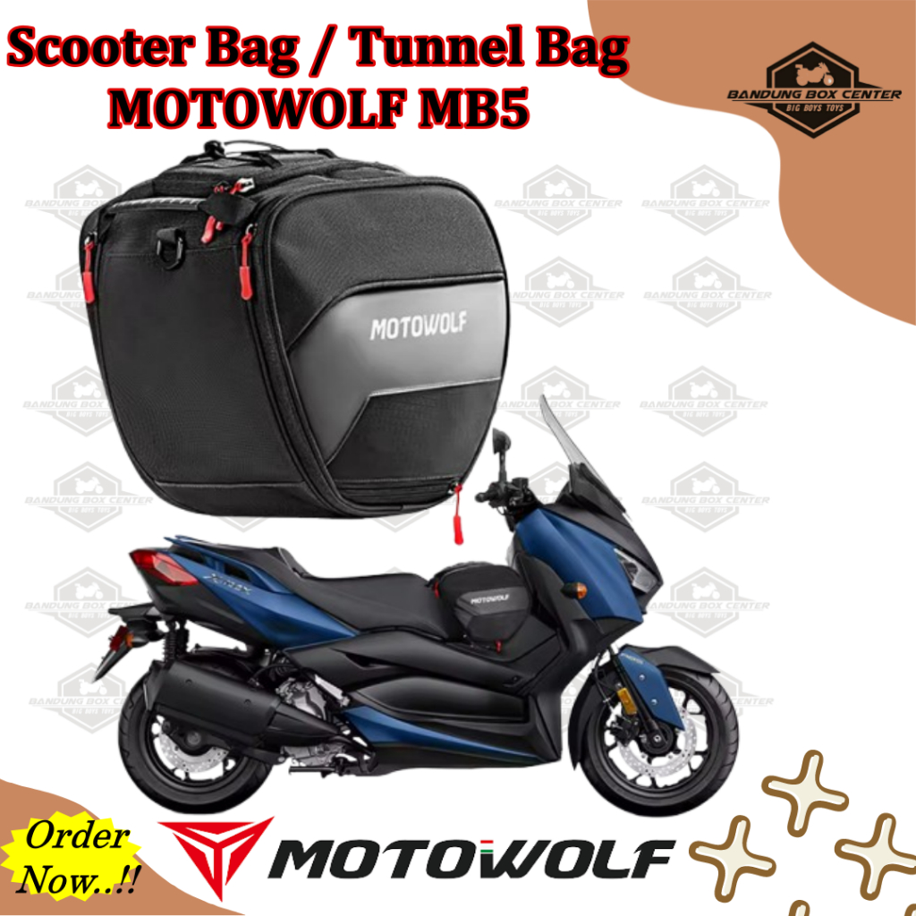 Scooter Bag MOTOWOLF MB5 Tas Motor Matic Tunnel Bag MOTOWOLF Bagasi Depan Motor Matic Tas Depan Mati