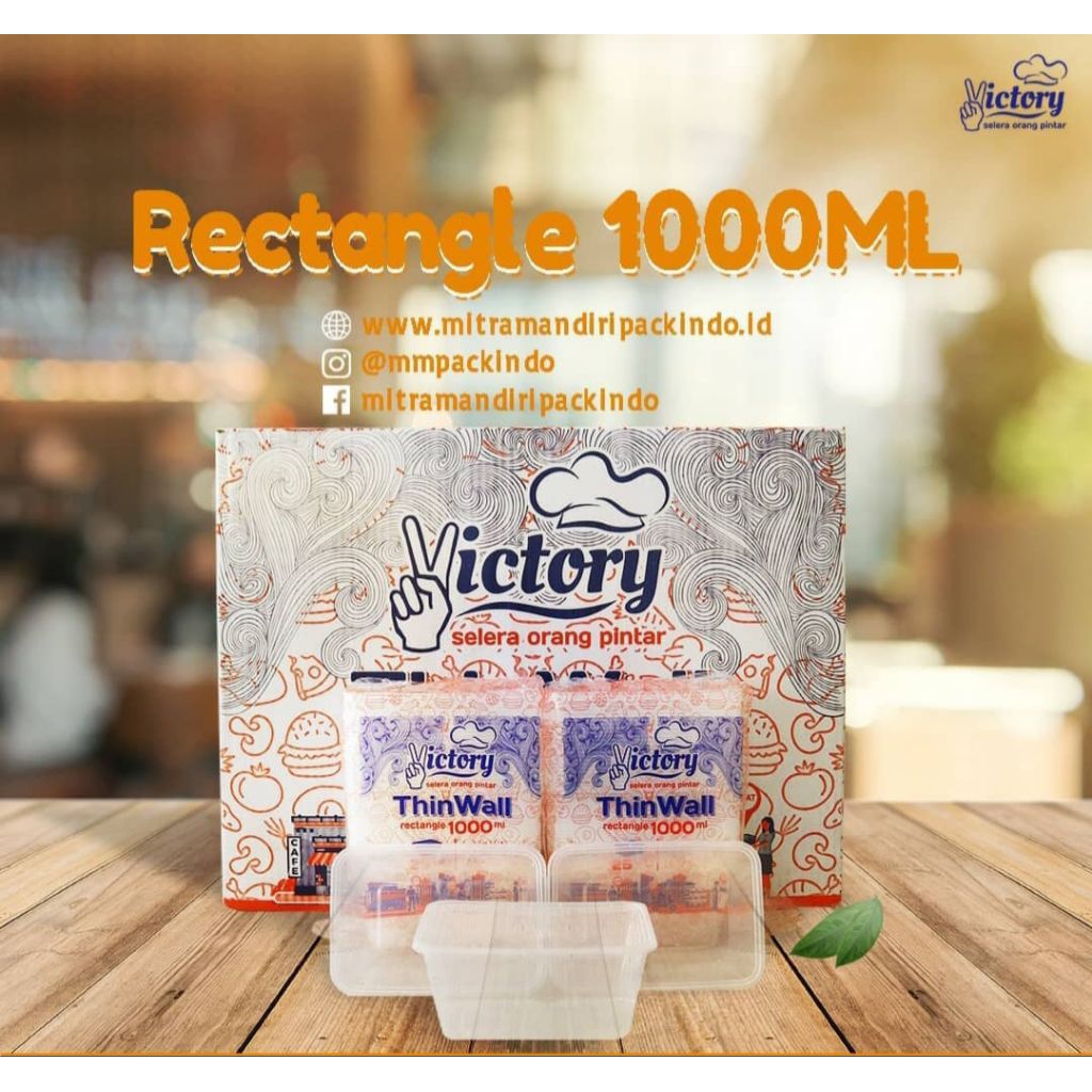 Thinwall rectangle 1000 ml Victory