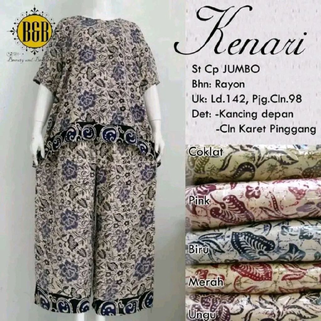 Setelan CP LD 140 Cm Celana Panjang Bahan Rayon Busui Friendly