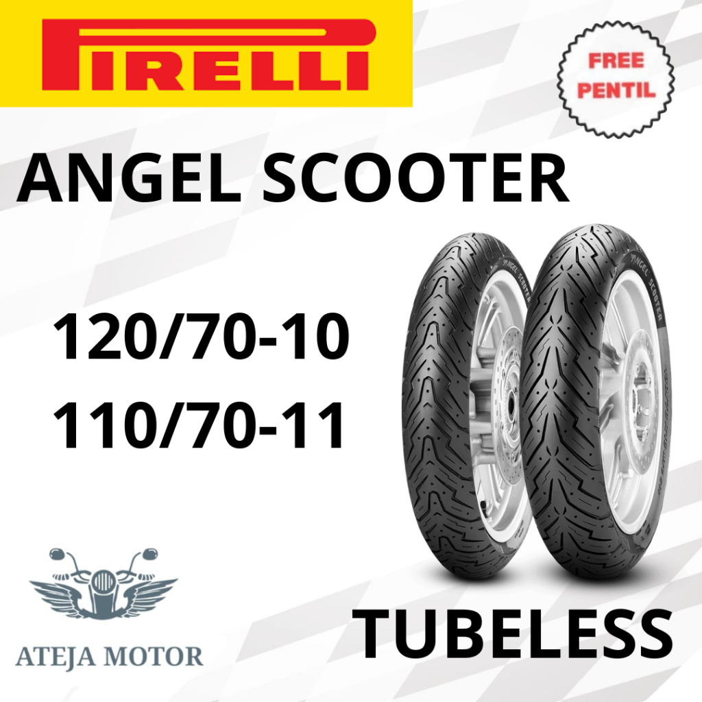 Pirelli Angel Scooter 120/70-10 110/70-11 Tubeless Ban Motor Vespa Ban Pirelli Ban Motor Pirelli Ban