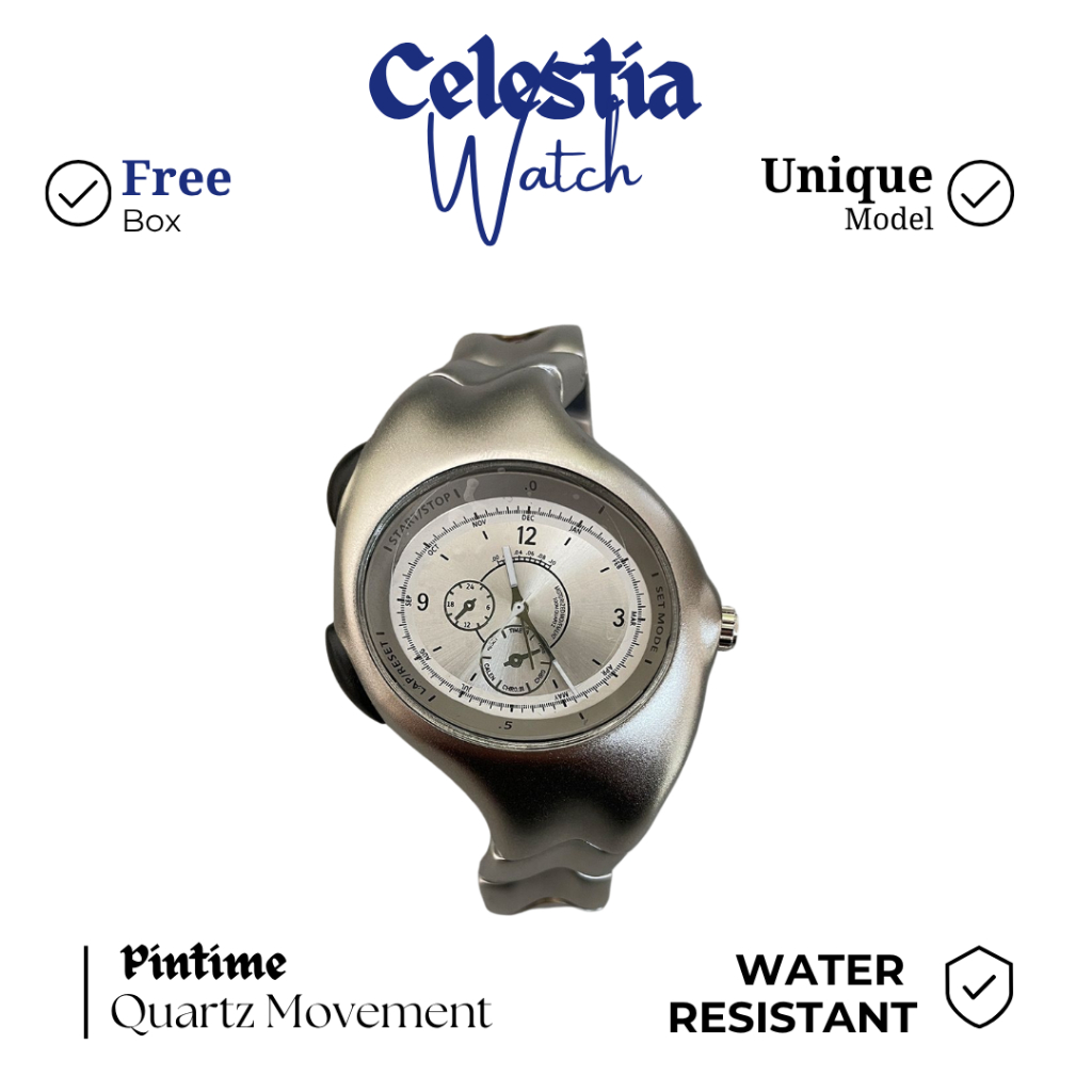 READY STOCK Jam Tangan Pria Pintime Y2k Homage Triax Classic White