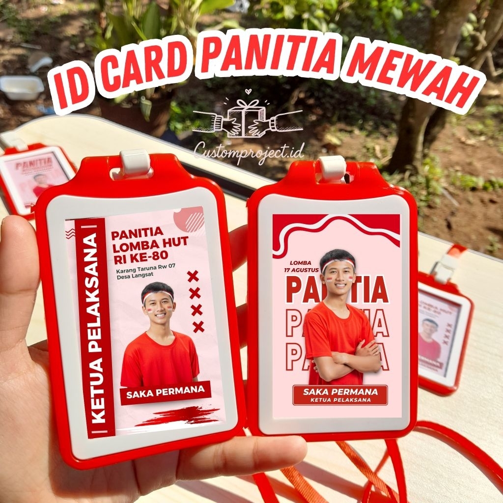 

Lanyard Name Tag I D CARD Panitia Agustusan Custom Foto Premium Termurah Bisa COD