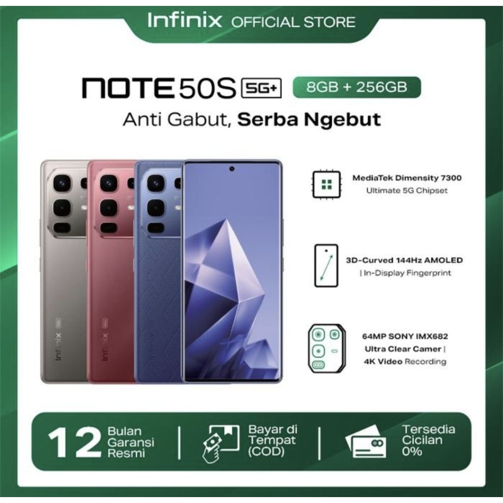 INFINIX NOTE 50S 5G 8256Gb Garansi Resmi