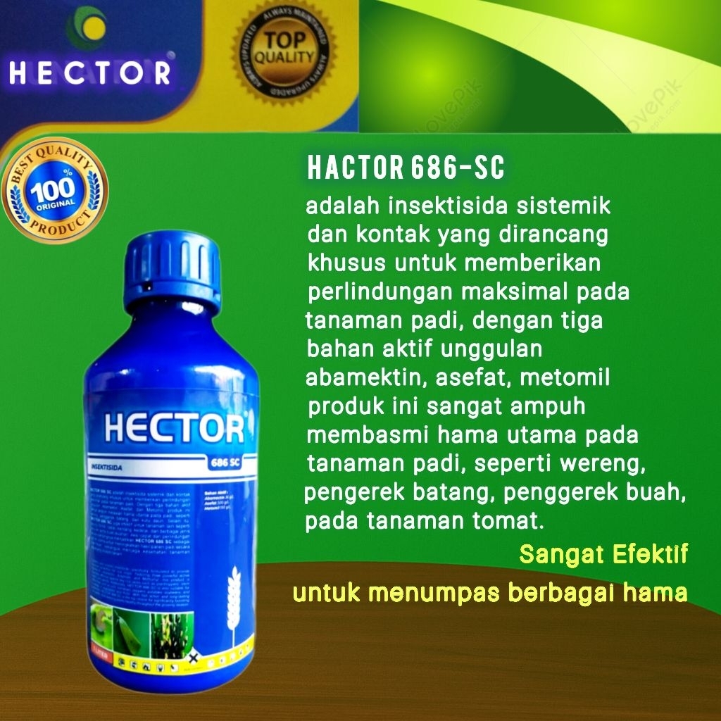 INSEKTISIDA HECTOR 1Liter Dosis racun 686 SC insektisida ulat daun