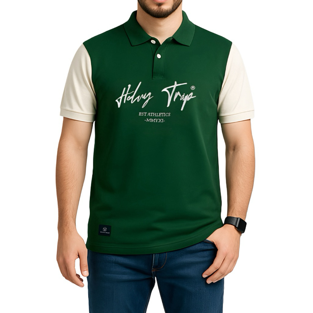 Polo Shirt Pola Warna Premium Kaos kerah Polo Pria Lengan Pendek Kerah