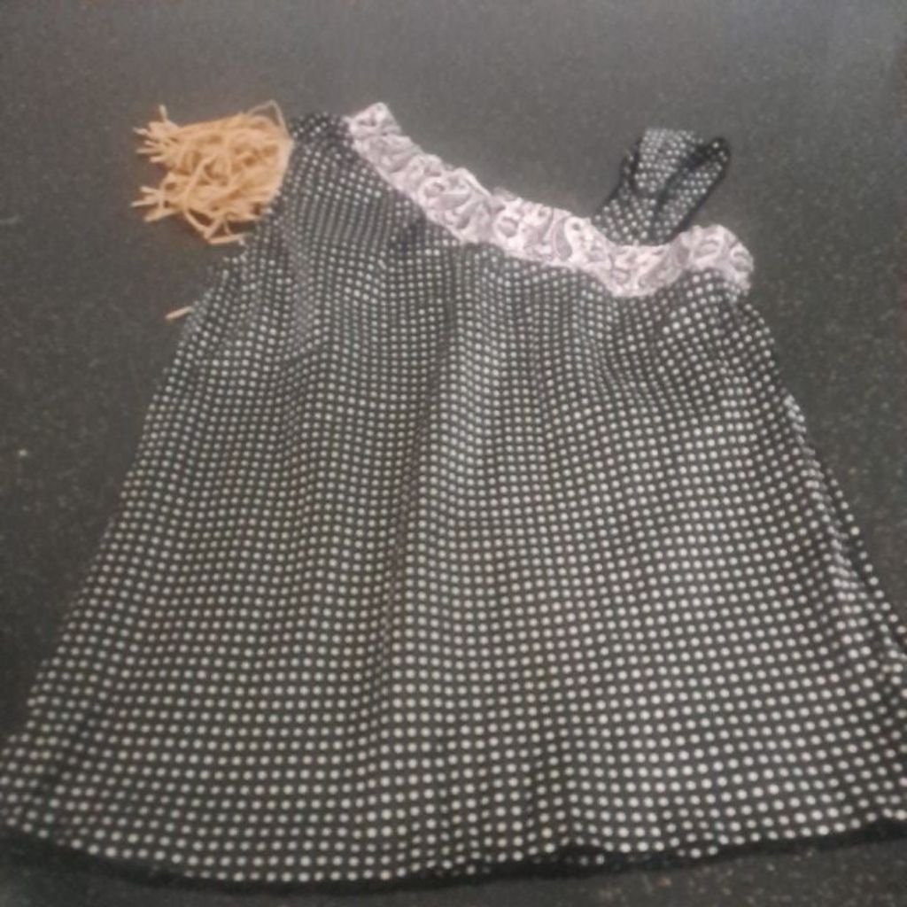 blouse atasan wanita y2k polkadot sandro paris preloved like new