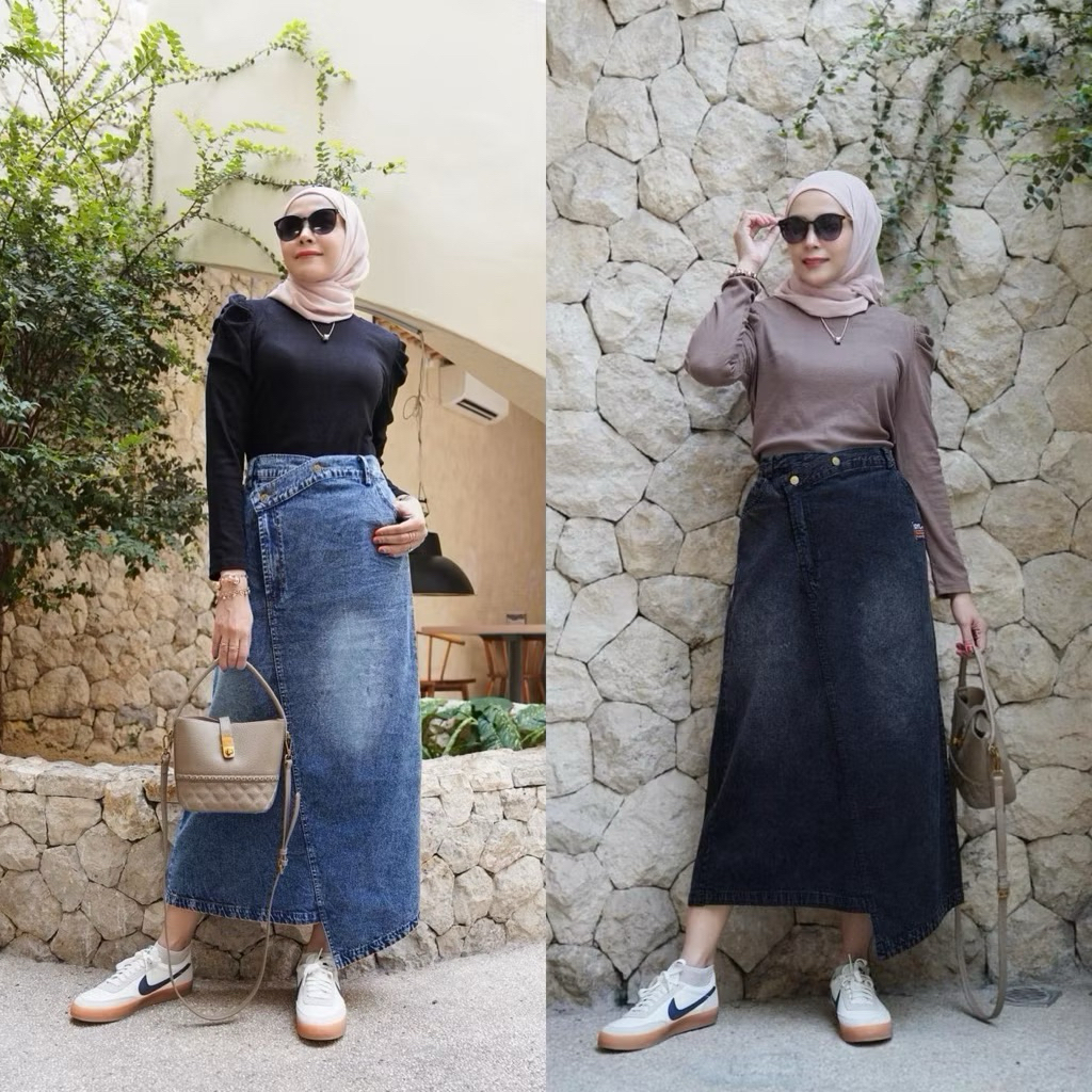 rok skirt jeans by gyl autentic