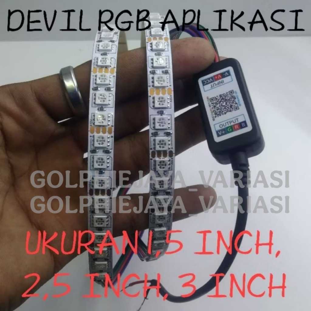 Lampu demon rgb / lampu devil rgb koneksi bluetooth led rapat led devil eye rgb