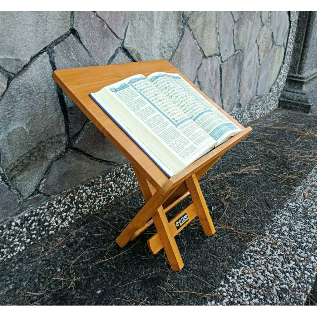 {Bisa diatur kemiringan meja} Tatakan/ Tempat Baca Al Quran/ Meja Portable/ Meja Lipat Model Miring 