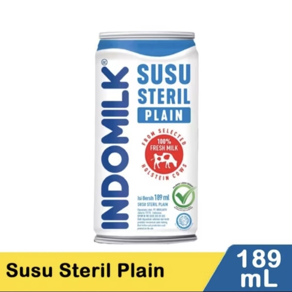 

Indomilk steril plain 189ml, indomilk susu steril
