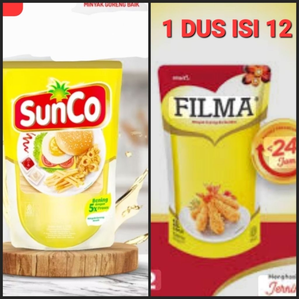 

MINYAK SUNCO & FILMA KEMASAN REFILL 1 LITER ISI 12 PCS