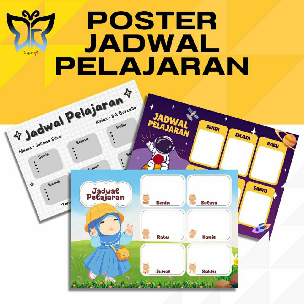 

Poster Jadwal Pelajaran Ukuran A5