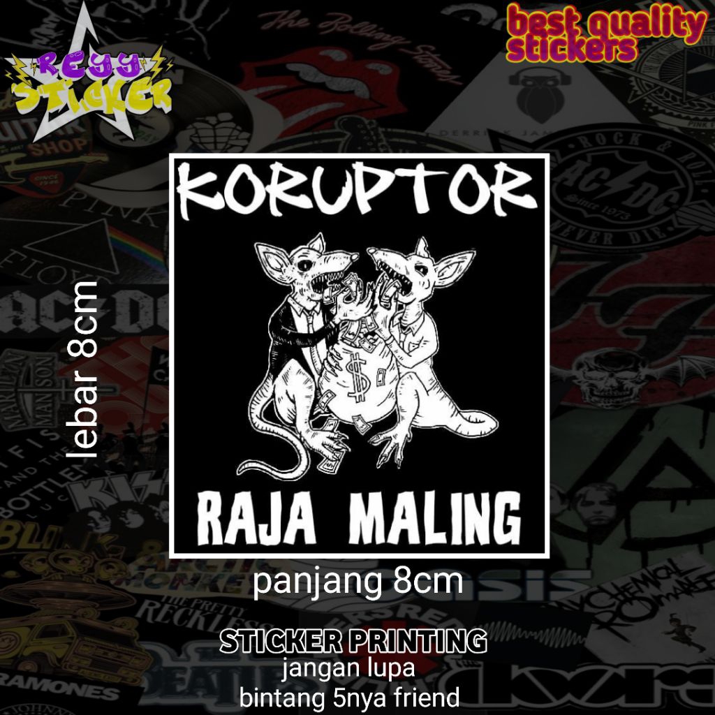 

STICKER PRINTING ANTI AIR KORUPTOR RAJA MALING