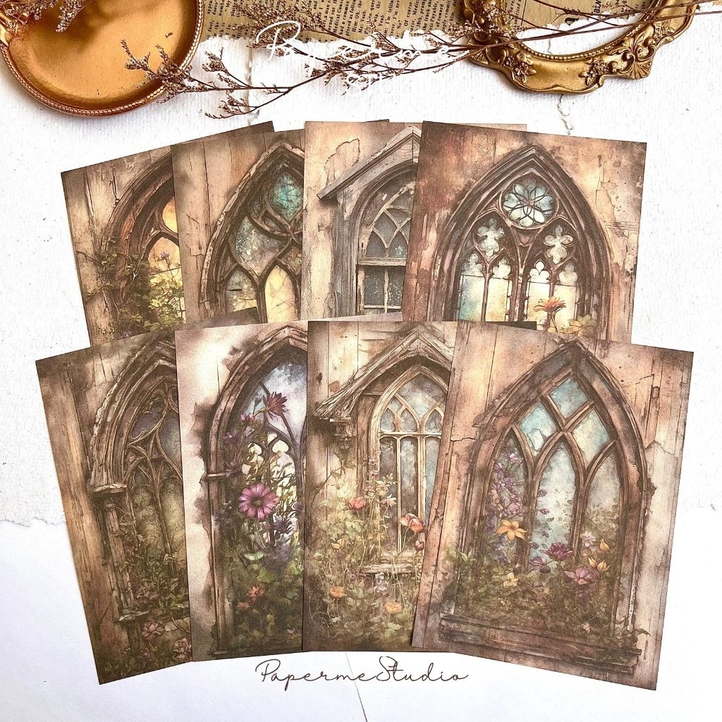 

PAPER DECO - paper gates doors vintage flowers aesthetic journal book dekorasi buku by Papermestudio