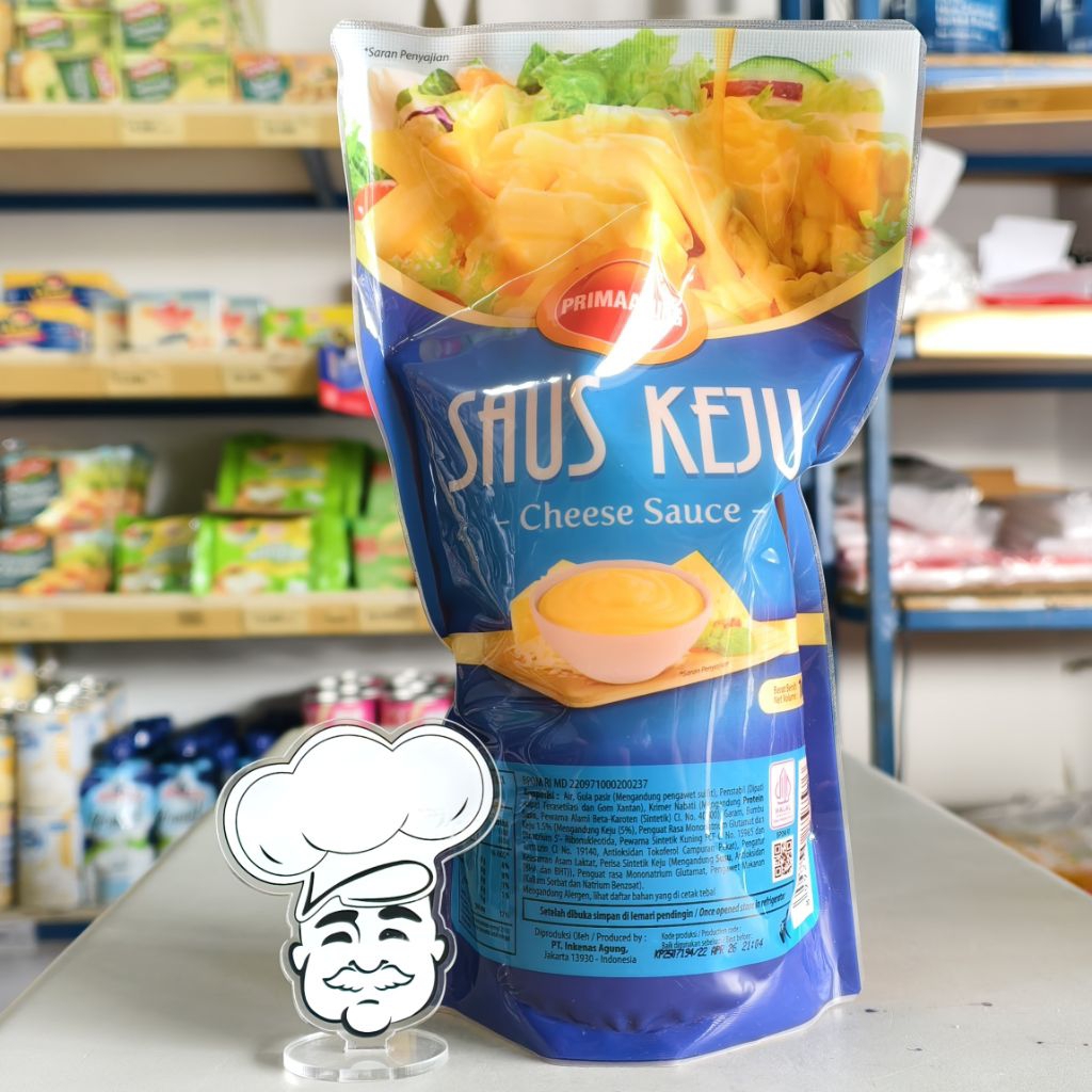 

Prima Saus Keju 1Kg / Cheese Sauce / Toping Keju Gurih Prima