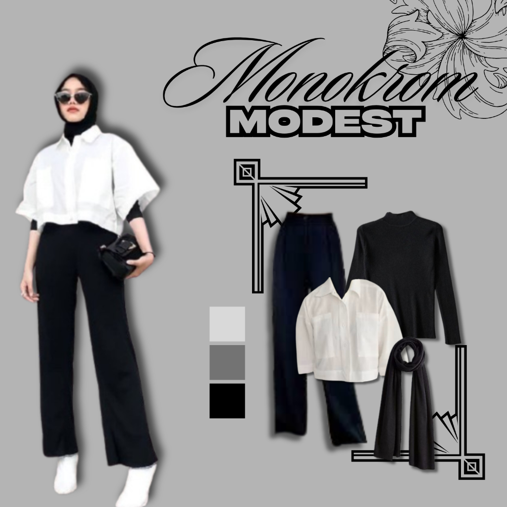 Pridha One Set - Casual Ide Outfit Kombinasi Setelan Wanita OOTD Celana Kulot Simpel & Kece Outfit