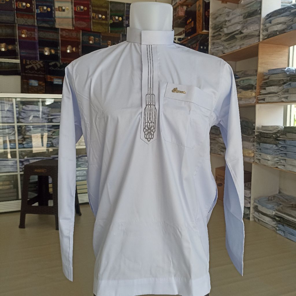Koko Putih Exclusive AL MAIMANAH Bahan Polyster Saudi Import Model Melayu Motif Pilihan Koko Almaima