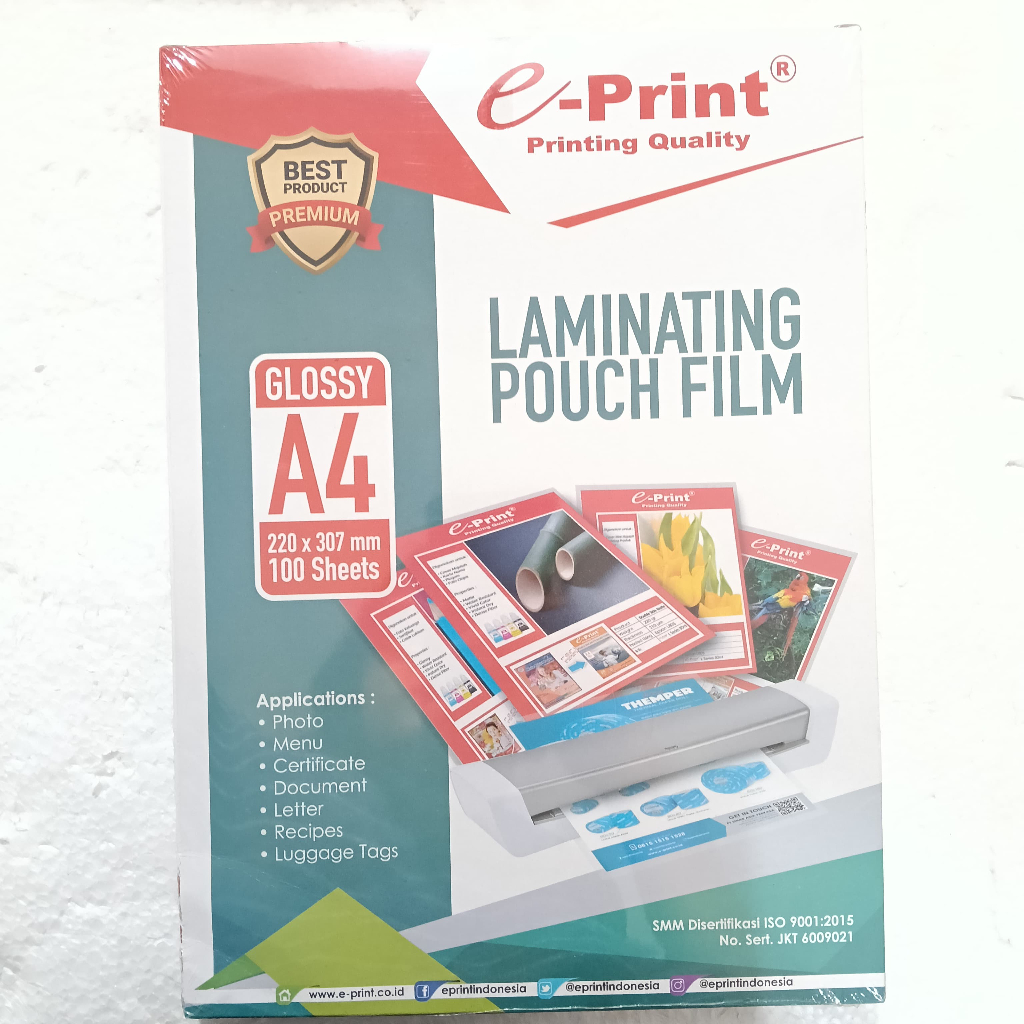 

E-PRINT PLASTIK LAMINATING CLEO A4 & F4 100 LEMBAR